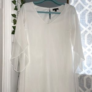 Gorgeous White Chiffon Mini Dress